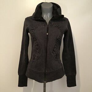 Lululemon Cuddle Up Jacket Heathered Black/Black Sparkle Size 6